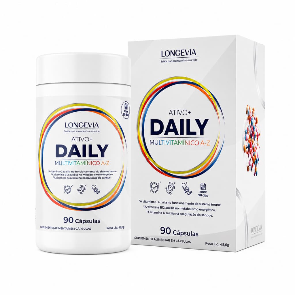 Multivitamínico Daily 90 Cápsulas A-Z Ativo + Longevia