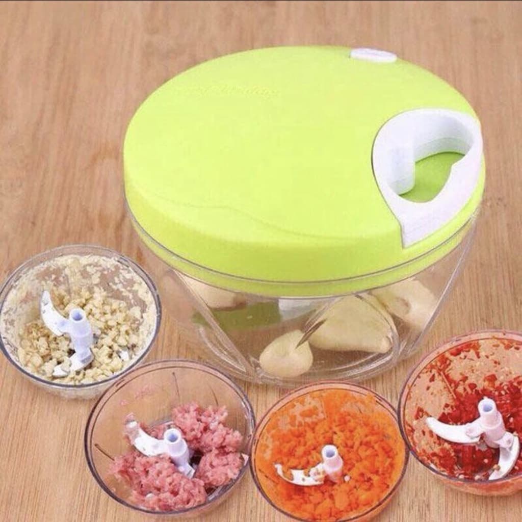 Mini Processador de Alimentos Manual 900ml Triturador de Legumes Verduras Frutas Cortador Doméstico Sem Eletricidade