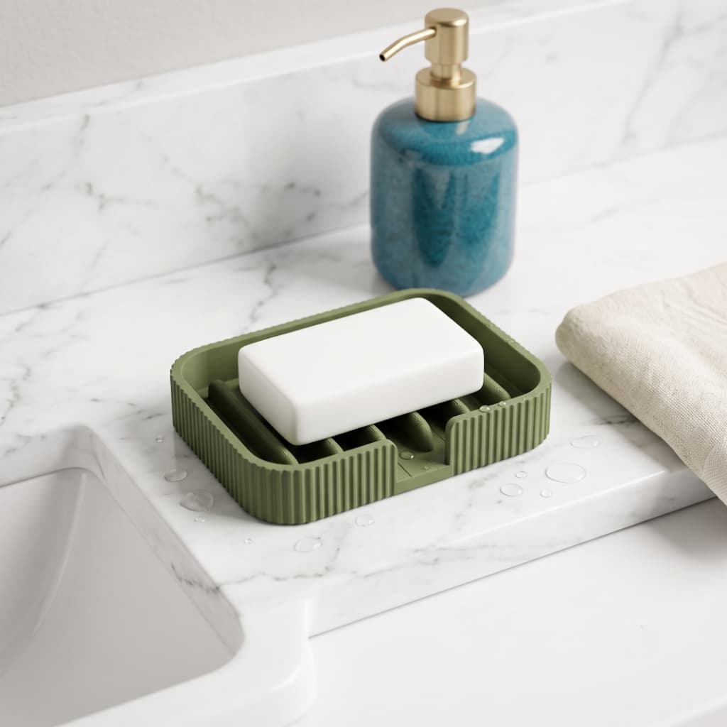 Saboneteira Porta Sabonete para Banheiro Lavabo Pia Drenagem Rápida Minimalista Anti Lodo