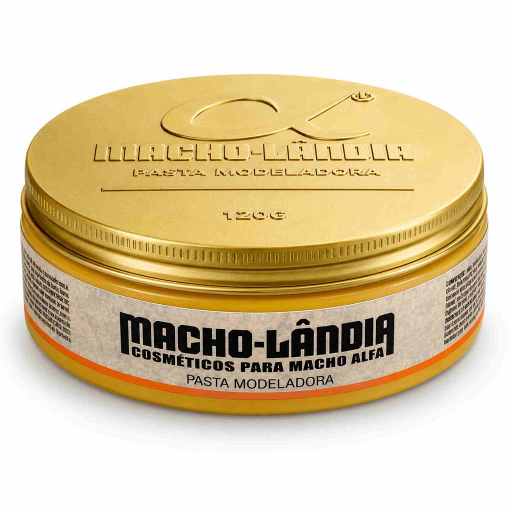 Pomada Modeladora Macho Lândia Pasta Fix 007 Fixação Forte Efeito Brilho 130g
