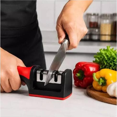 Amolador Afiador De Facas Em Aço Inox Profissional Afiador De Faca 3 Estágios Amolador Profissional