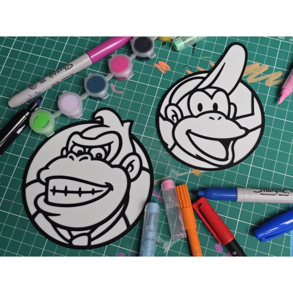 placas 3D para colorir king kong