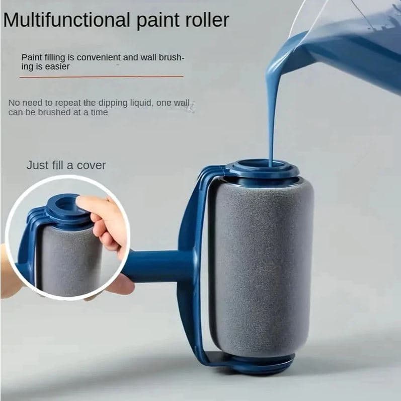 Kit Rolo de Pintura Easy Glide 6 Pol + Pincel para Parede Com e Sem Haste Extensora 70cm