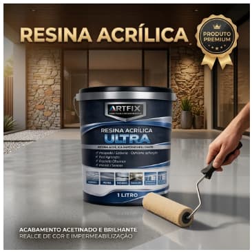 Resina Multiuso Artfix 3,6l Base Água Incolor Verniz 6 Em 1