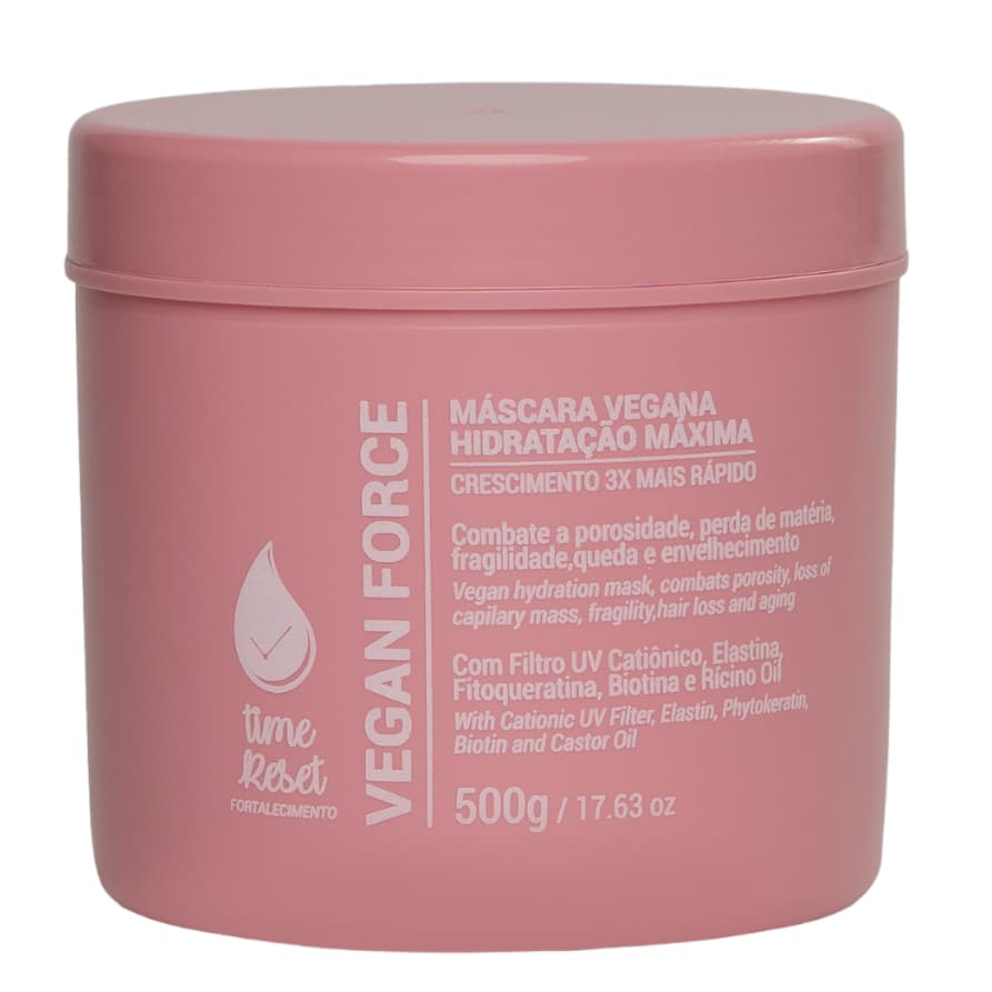 Máscara Nuance Vegan Force 500g Crescimento e Fortalecimento Capilar