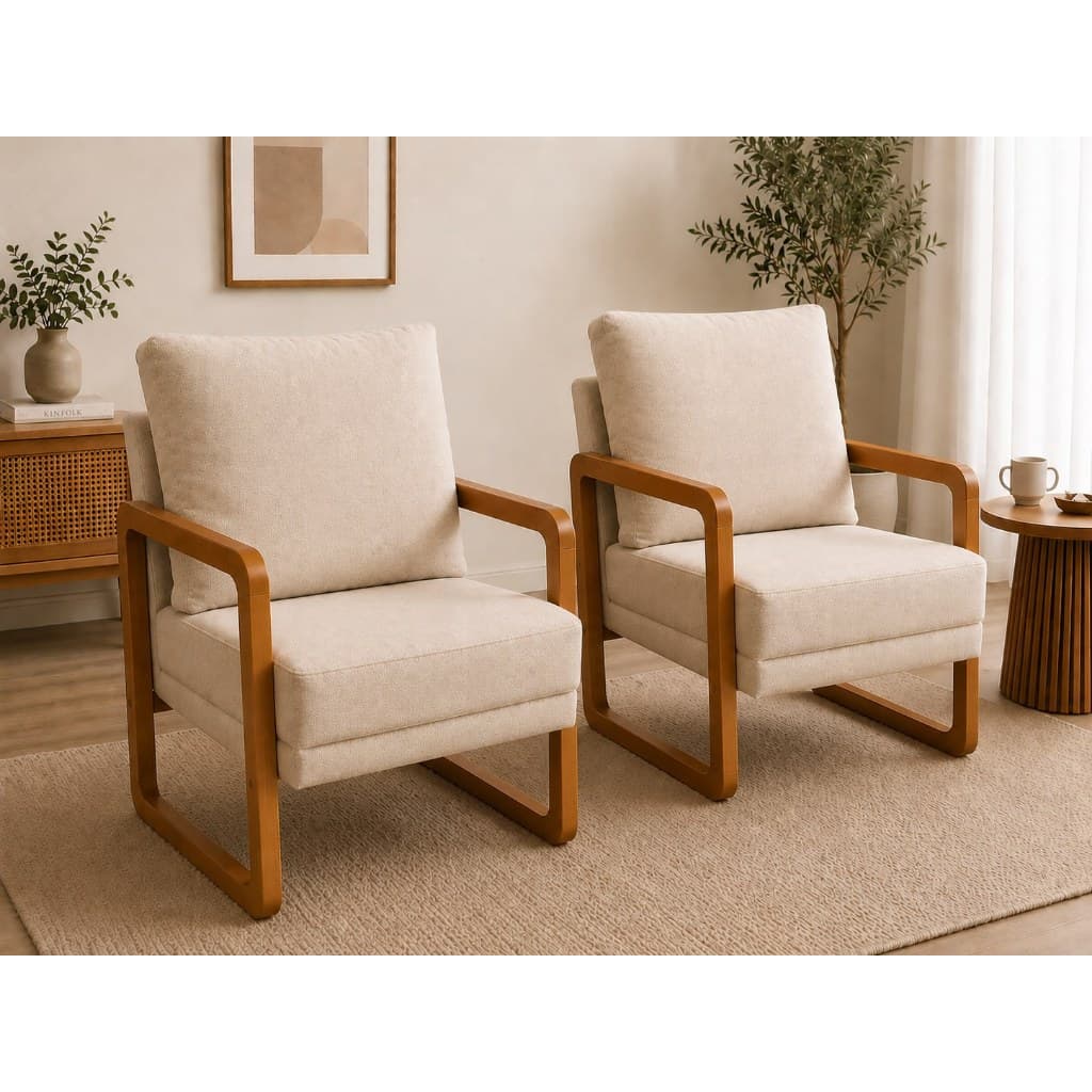 Kit Duas Poltronas Carol Decorativas Sala Estar Quarto Recepção