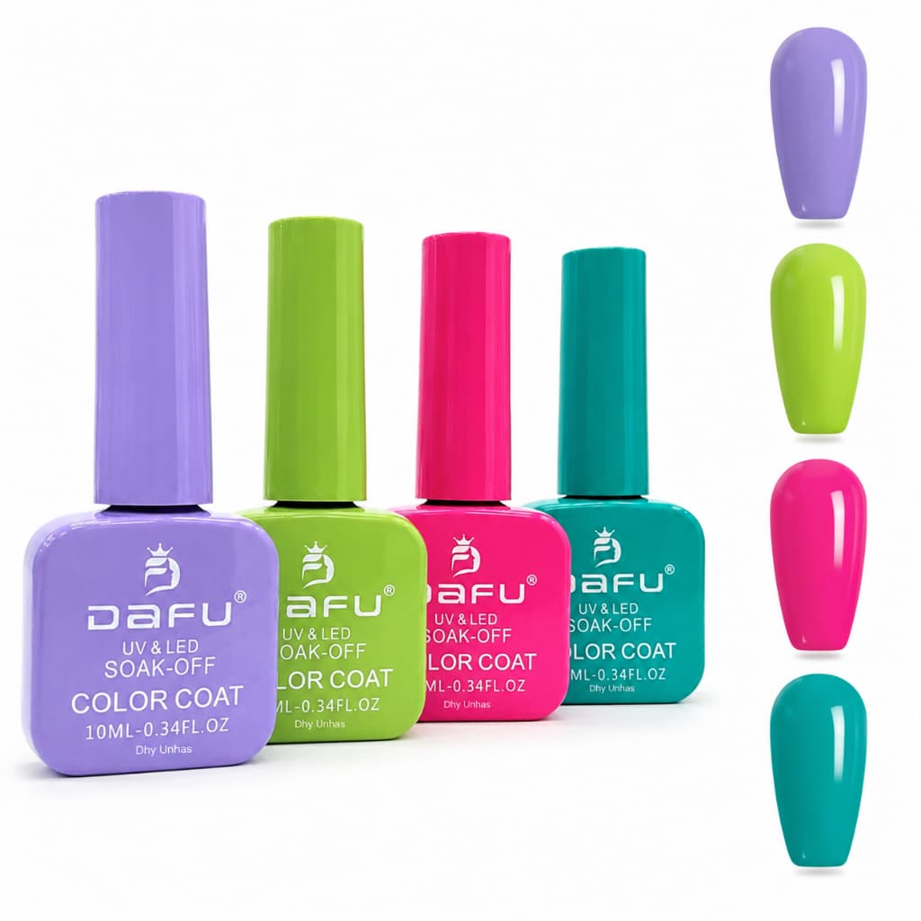 Esmalte em Gel Dafu Color Coat 10ml – Venda Unitária | 80 Cores Disponíveis