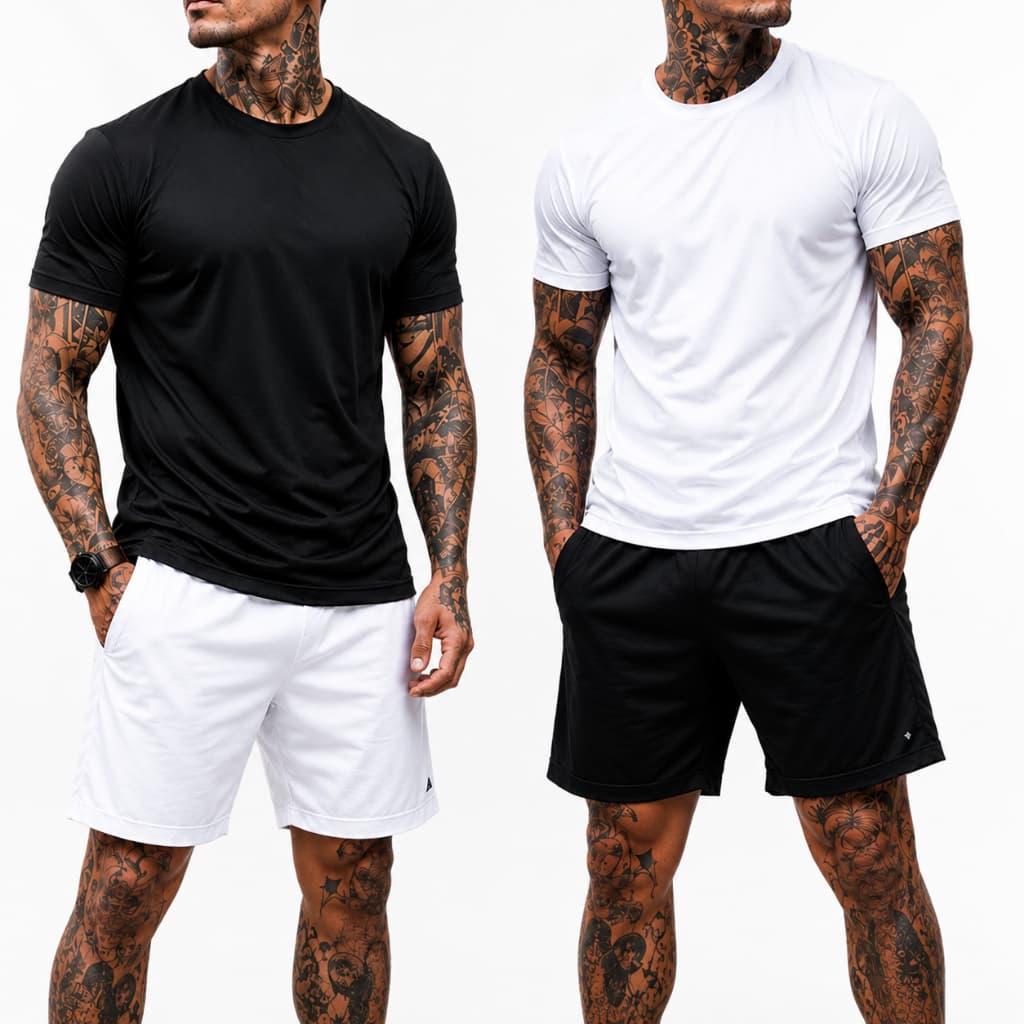 Kit 2 Camisetas Masculinas Dry Fit Roupa de Academia Corrida e Treino Camisa Esportiva Casual Leve