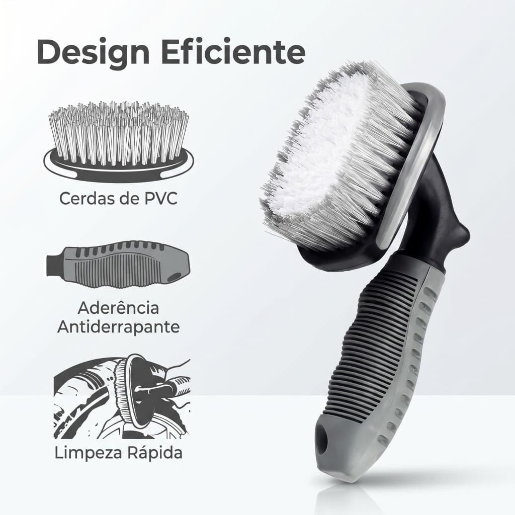Escova Ergonômica com Alça Antiderrapante para Carro