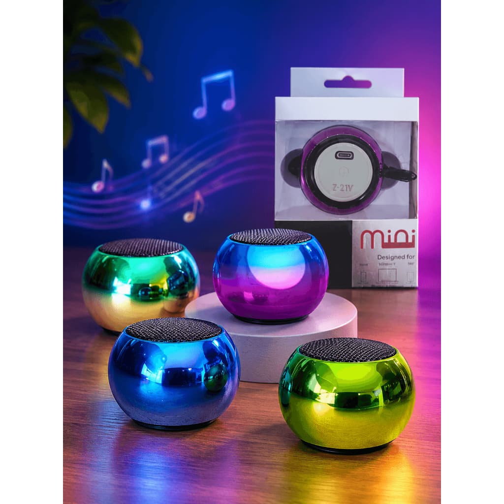 Mini Caixinha De Som De Metal Bluetooth Amplificada de 3W Potente