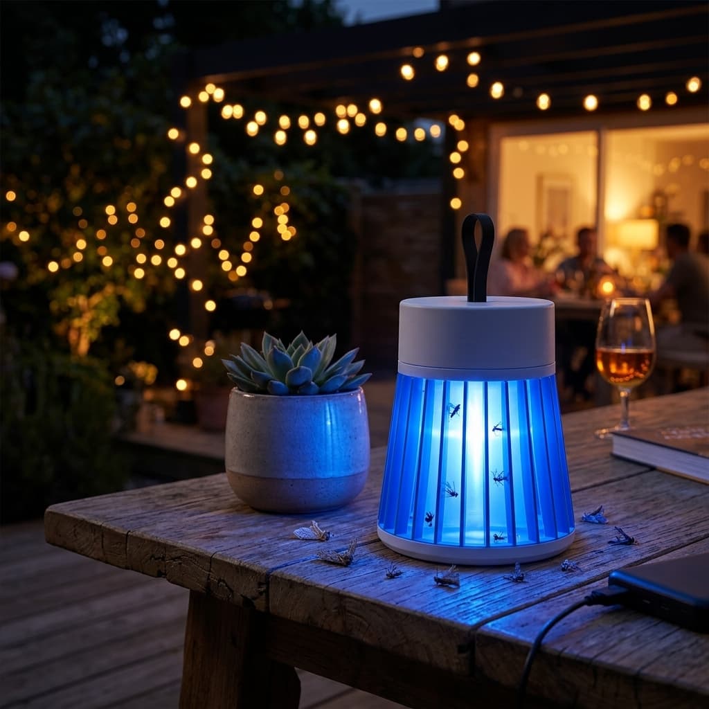 Luminária Mata Mosquito Elétrica USB Repelente Armadilha Led Mata Pernilongo Anti Inseto
