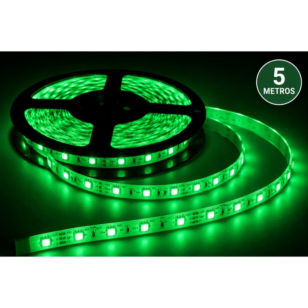 Fita Led 5MT Verde 5050 MGC IP65 12V Flexível