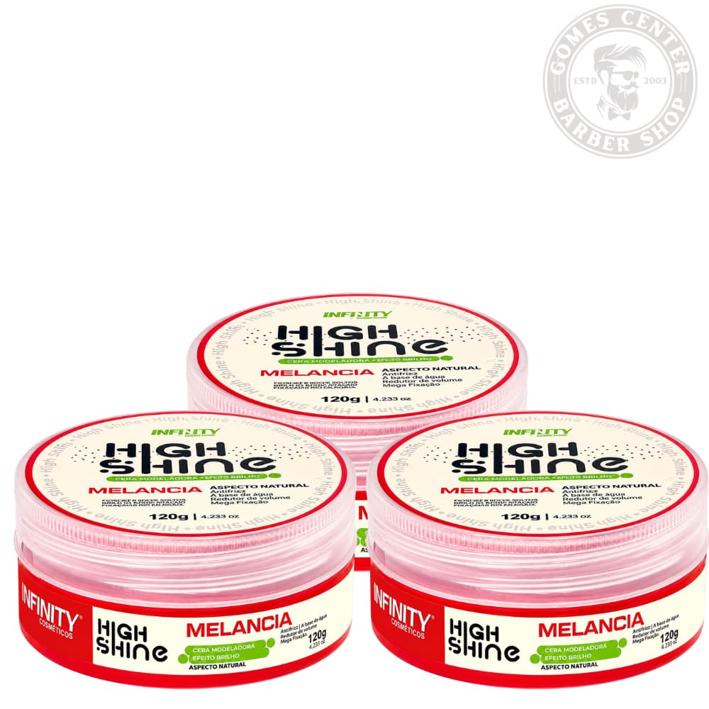 Pomada Modeladora Melancia 120g cada Classe A - Modela, Hidrata & Perfuma Barbearia Fox