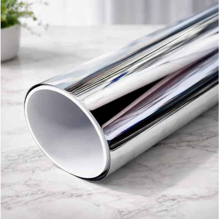 Película Insulfilm Prata Espelhada 50cm largura x 1m - 5m de comprimento para vidros