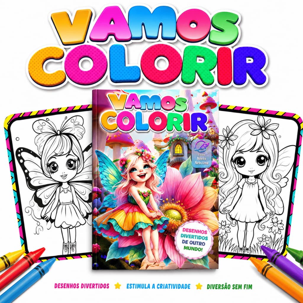 Kit 10 Livros para Colorir Infantis Astronautas, Princesas – Desenhos Educativos e Divertidos
