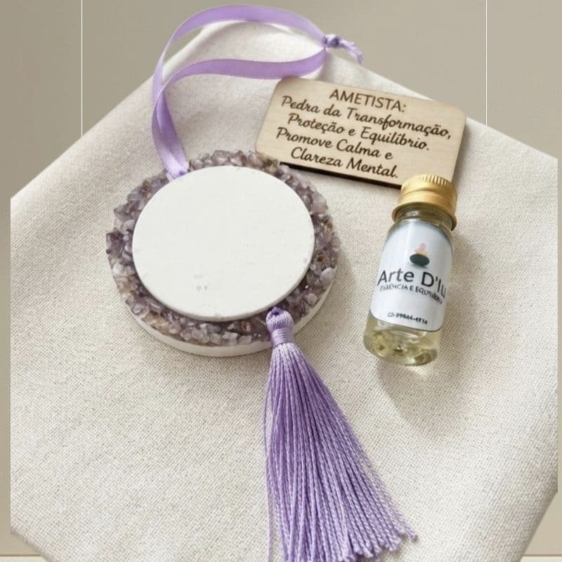 Gesso Perfumado Pedras Naturais de Ametista