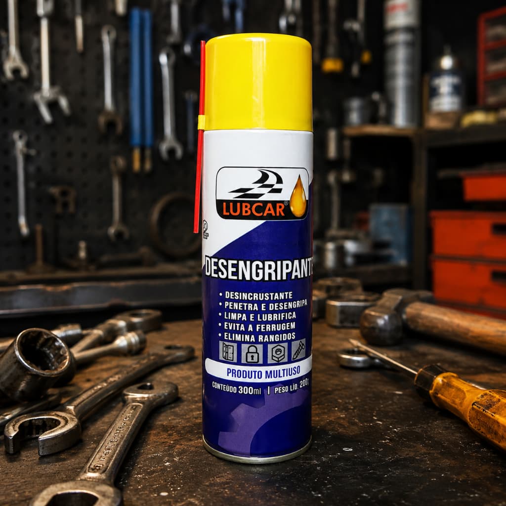 Desengripante Antiferrugem e Lubrificante Spray Lub Car 300ml/200g - Solta parafusos e mecanismos travados