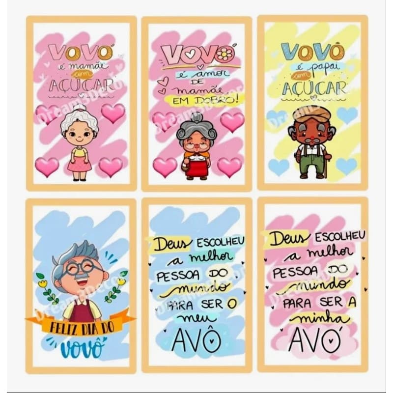 Tag Dia dos Avós 100, 50 ou 25 Unids com ou sem furo