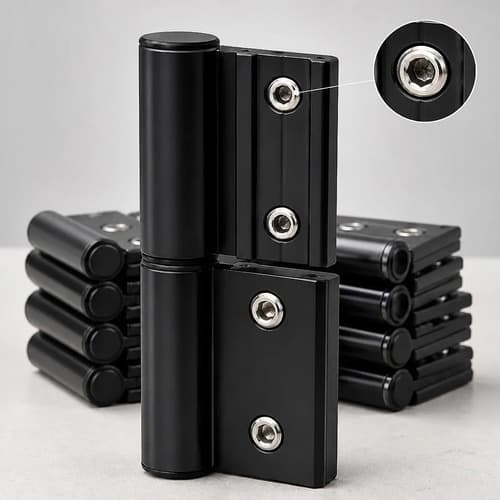Dob692 Dobradiça Alumpoint Encaixe Alumínio duas Abas Linha 25 Kit 20un