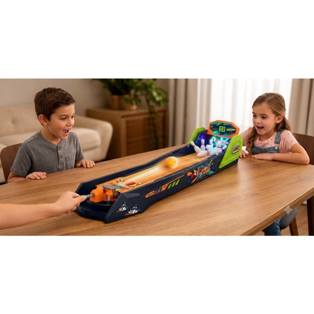 Jogo De Boliche Infantil Estilo Arcade Com Luz E Som Brinquedo Interação Entretenimento para Crianças