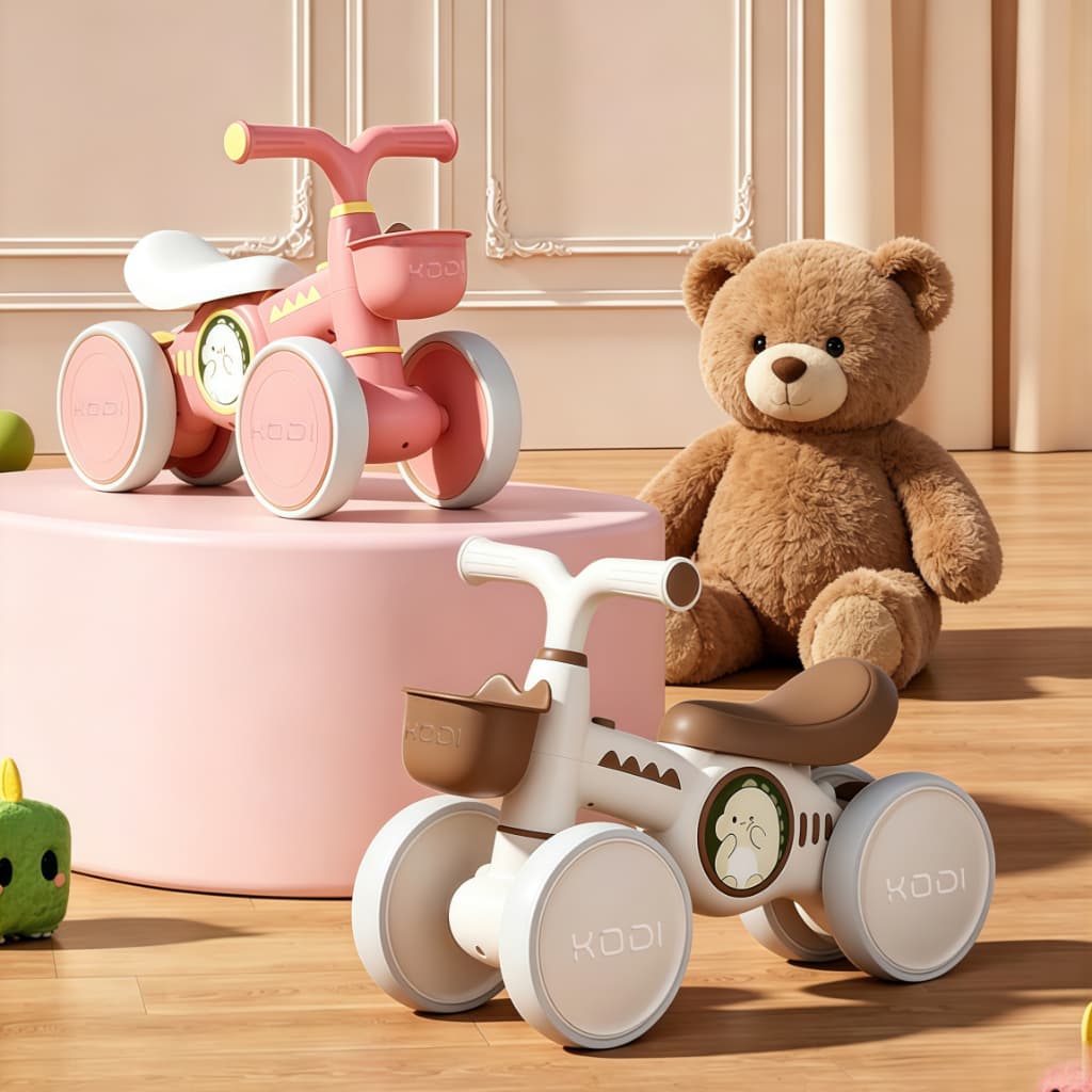Bicicleta Equilíbrio Segura 4 Rodas Sem Pedal Infantil 1 a 3 Anos P25
