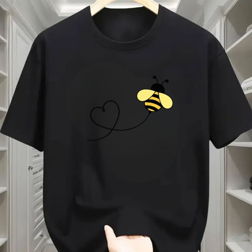 Camiseta Feminina Estampa ABELHA Blusa 100% Algodao Malha Premium Camisa Importada Do P ao GG Envio Imediato