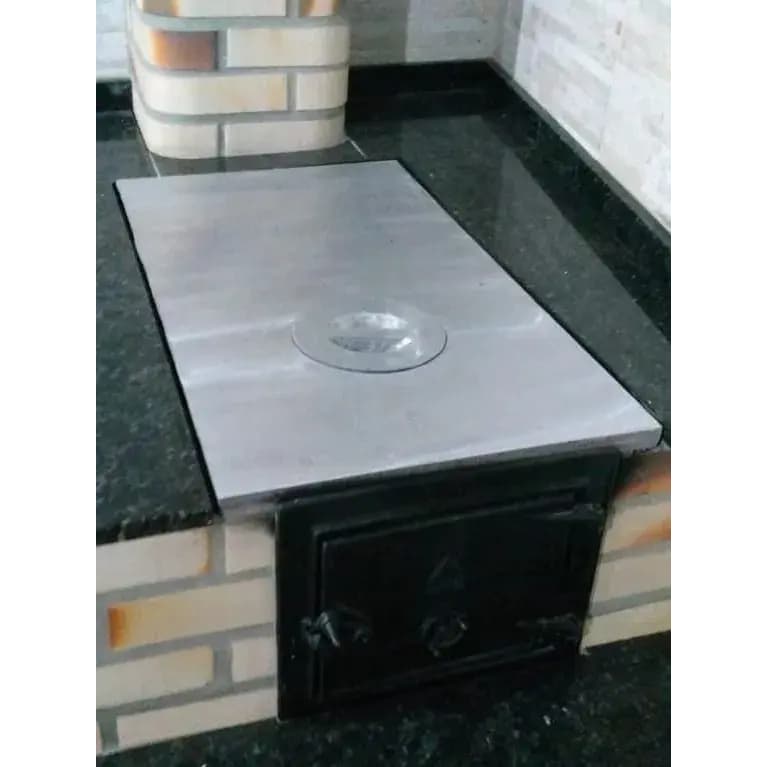 Chapa Fogao A Lenha Aluminio Fundido 40x60 Lixado Fosco