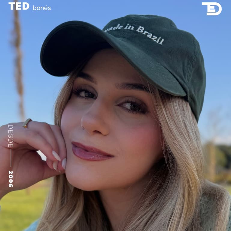 Boné Brasil Lavado Unissex Aba Curva Bordado MADE IN BRAZIL | Linha TED HAT
