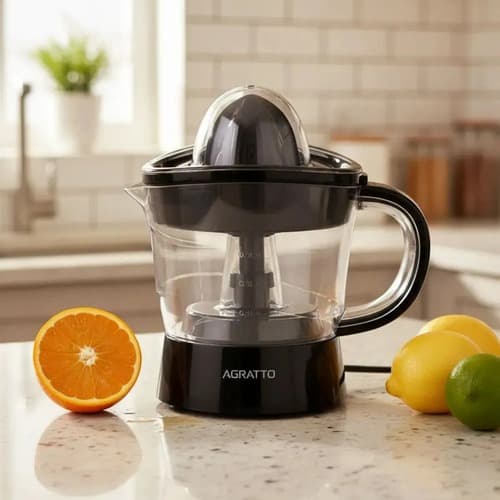 Espremedor de Frutas Agratto 700ml 25W 127V Preto AEDF01I-01 Automático com 2 Cones Original
