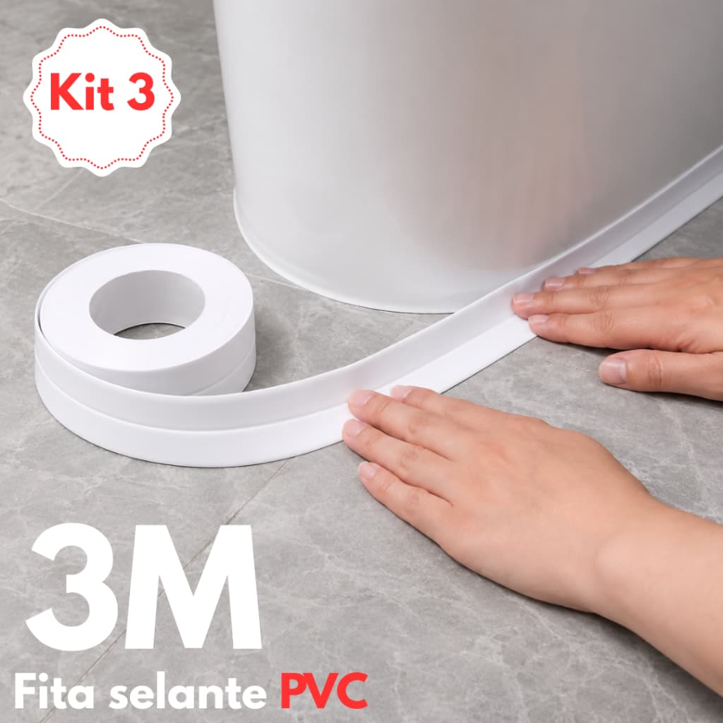 Fita Selante de PVC À Prova D 'Água para Banheiro Cozinha Banheira Vedação Anti Vazamentos e Infiltrações