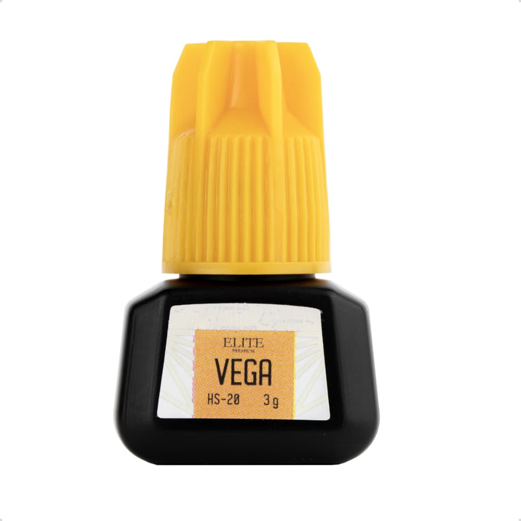 Cola para Extensão de Cílios Elite HS-20 Vega 3ml Black Glue Secagem Rápida Lash Pro