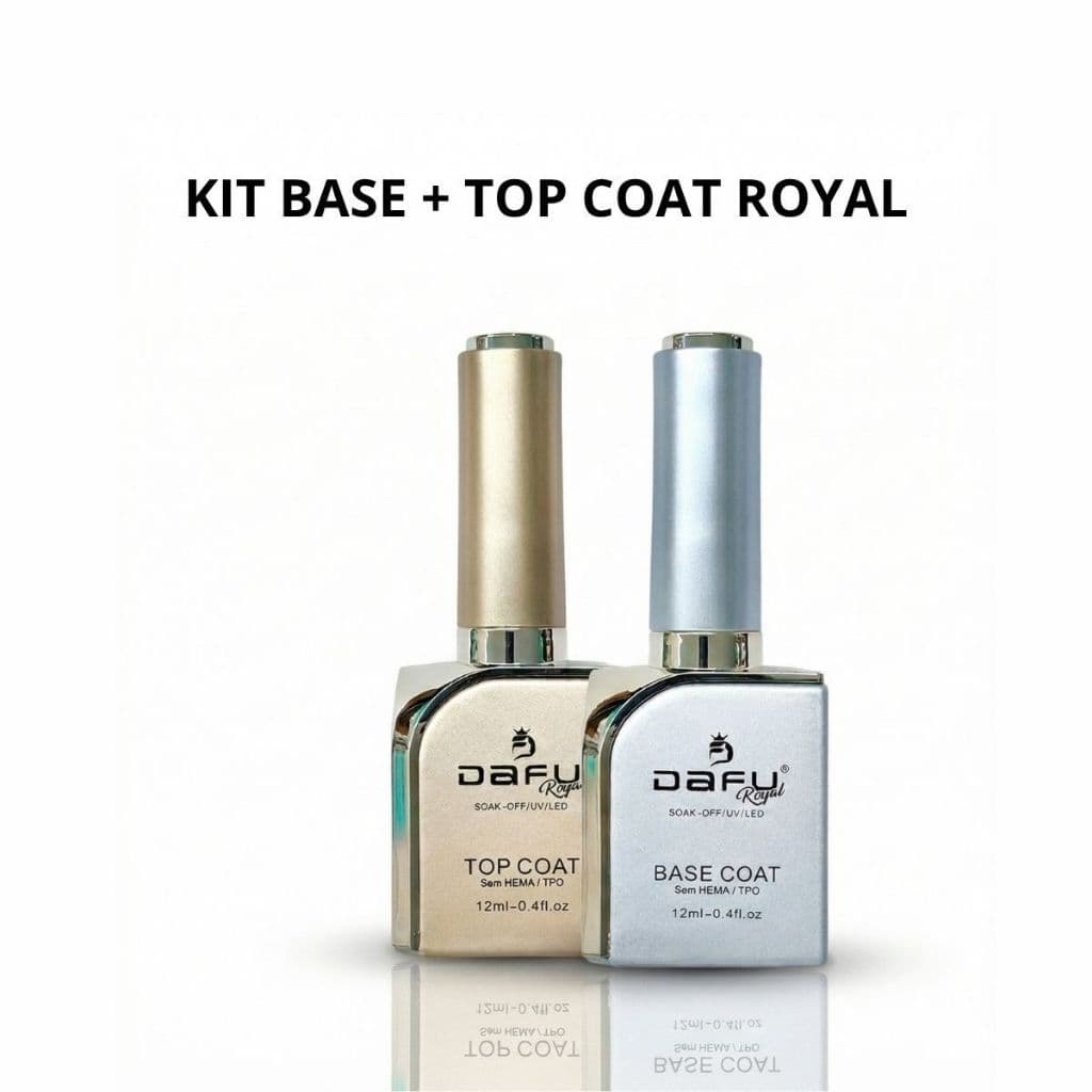 Base Coat + Top Coat Dafu Royal 12ml Sem HEMA/TPO UV/LED Alta Durabilidade