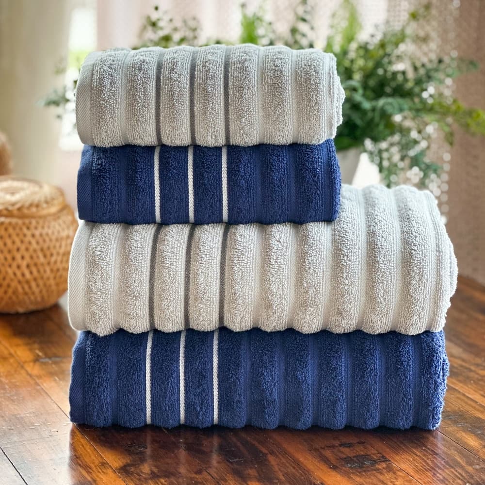 Jogo Toalha de Banho Wave 100% Algodão Grossa Felpuda Macia Excelente Absorção