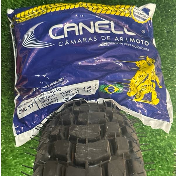 Kit Pneu Traseiro Barão Recuperado 110/90-17 + Câmara 110/90-17(CMC 17) Honda Bros 125/150/160 | CANELLO