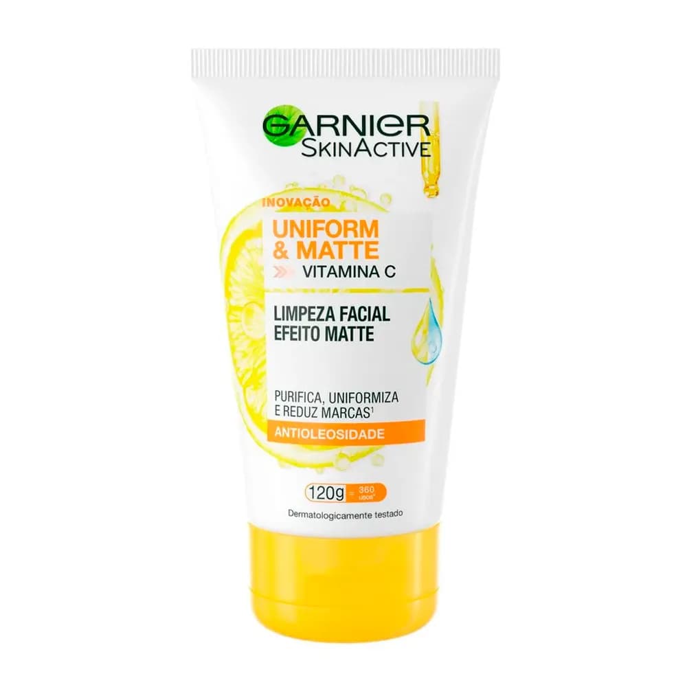 Sabonete Facial Garnier Uniform & Matte Limpeza Facial 120g