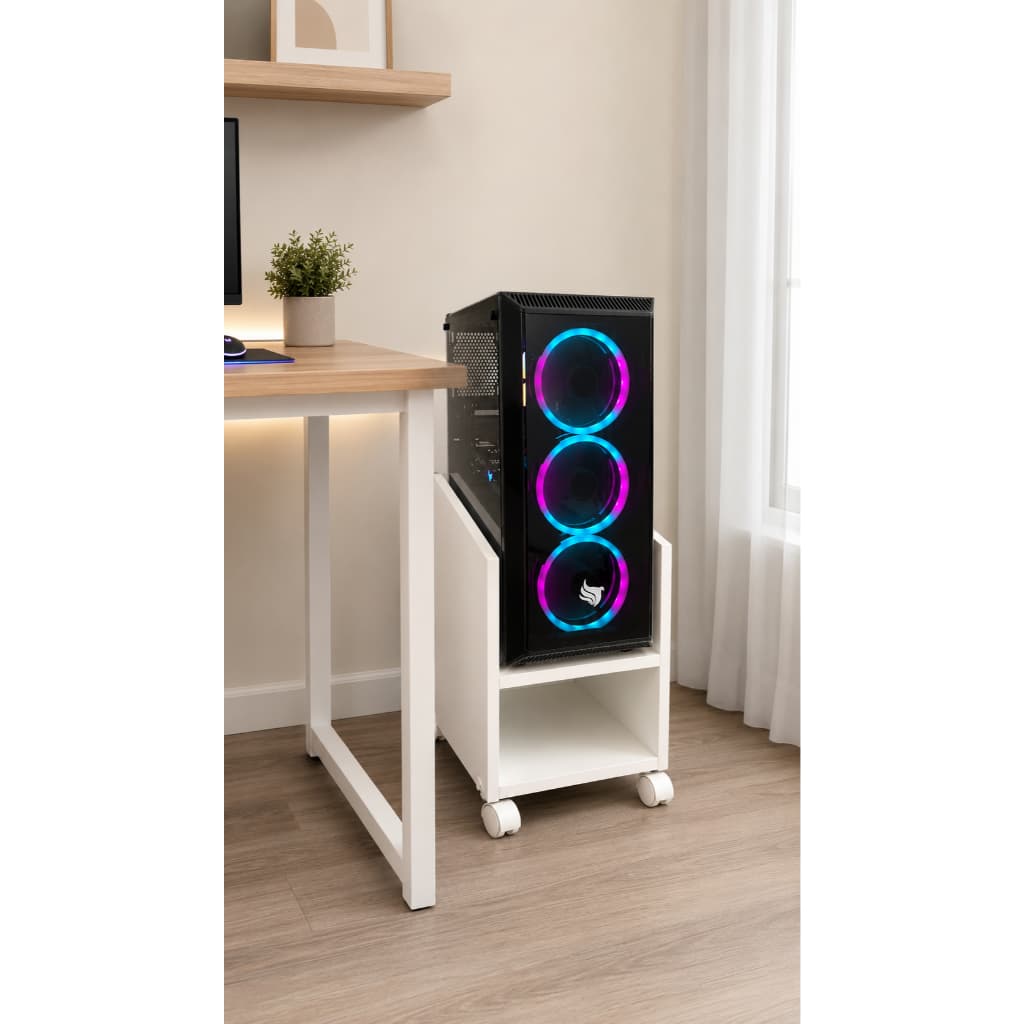 Suporte Para CPU e Nobreak Com Rodízios Escritório Home Office