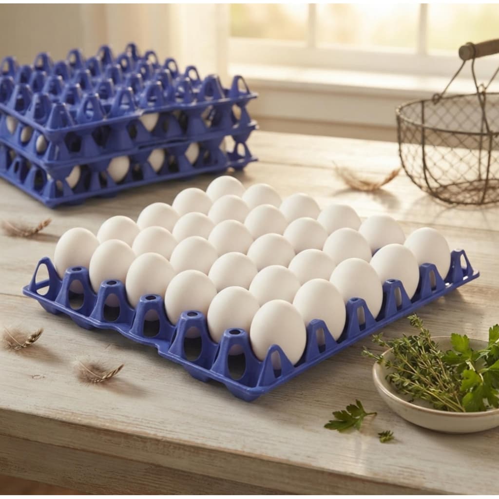Cartela de Ovo Plastica Bandeja Higienica Para 30 Ovos Organização e Decoração