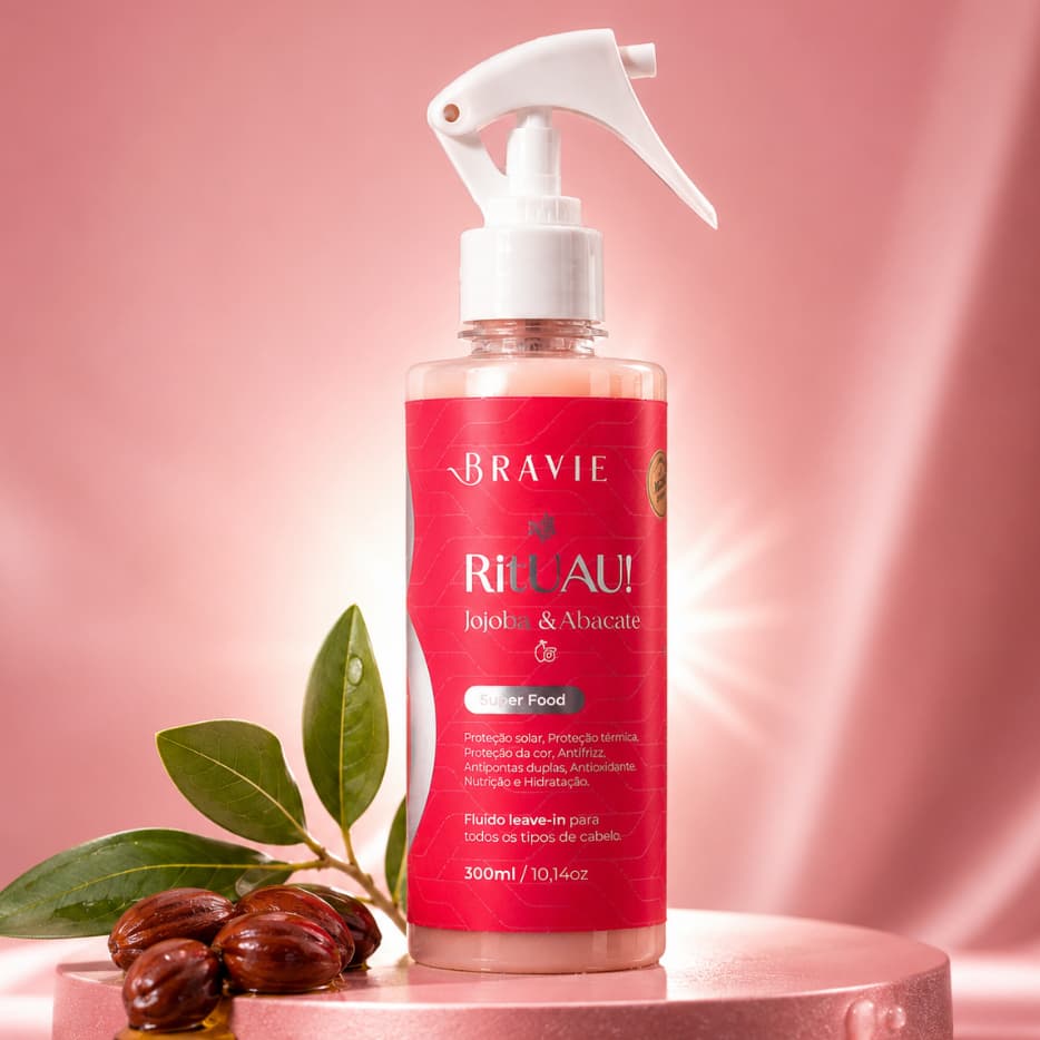 Protetor Têrmico e Proteção Solar - Abacate & Ácido Hialurônico Recostrutor (Antiflizz) Bravie 500ml