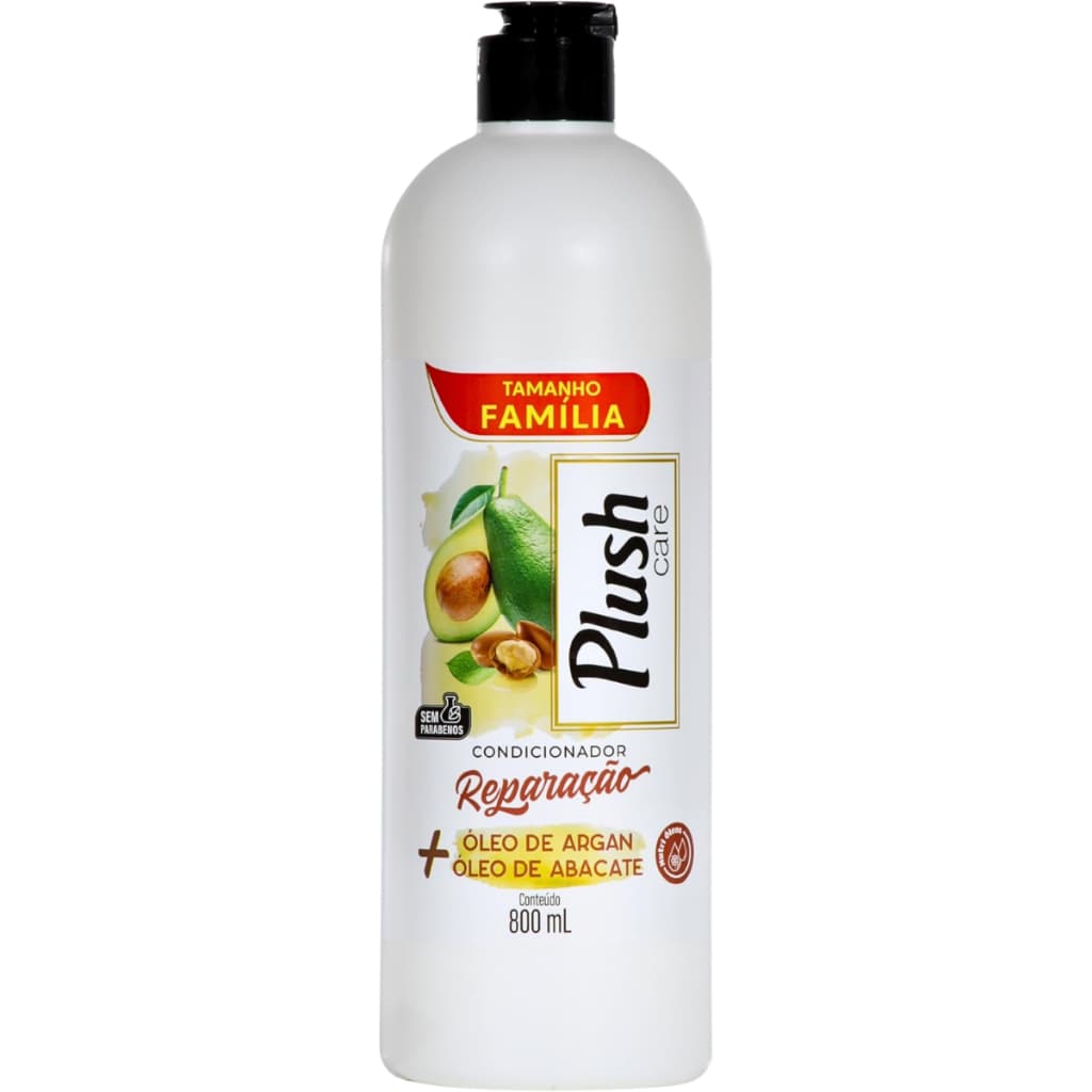 Condicionador Reparação Óleo de Argan + Óleo de Abacate 800ml -Plush Care