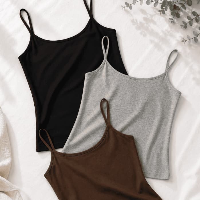 Blusa Regata Malha dupla de Alcinha 100% moda blogueira verão