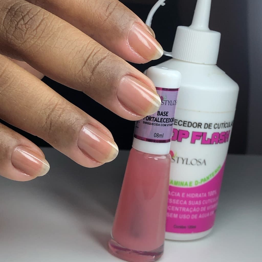 2 bases fortalecedoras + 1 amolecedor de cutículas rosa stylosa unhas fortes niveladas nutridas com crescimento