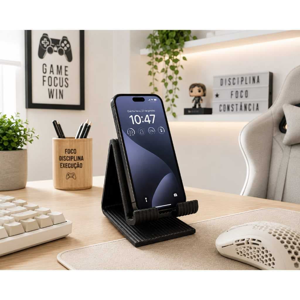 Suporte de Celular de Mesa - Moderno e compacto