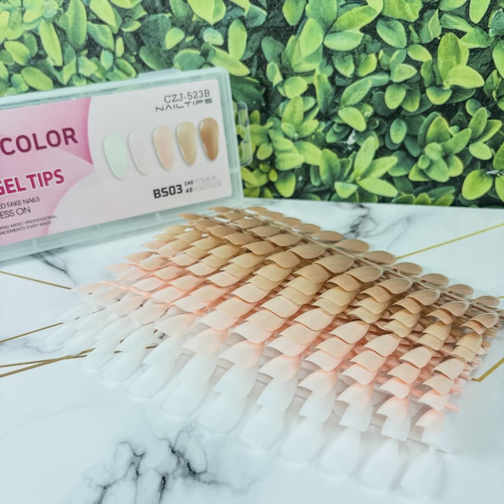 Tips Soft Gel Coloridas Helen Color – Caixa com 240 Unidades