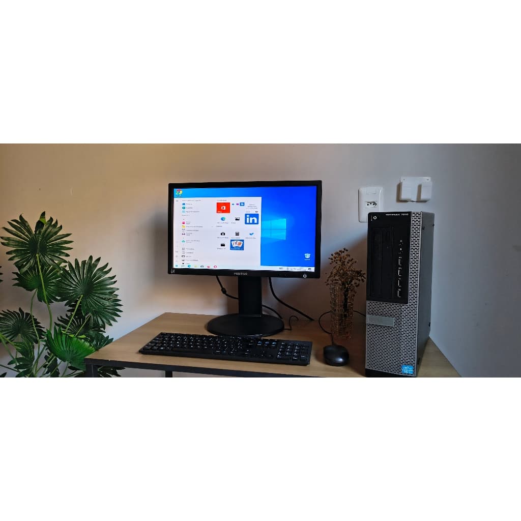 Pc Completo Dell i5 3.80Ghz | HD 500GB | Monitor 20´ | Wi-Fi 5G Windows 10 Pro + Pacote Office 365 | Pc Completo Barato