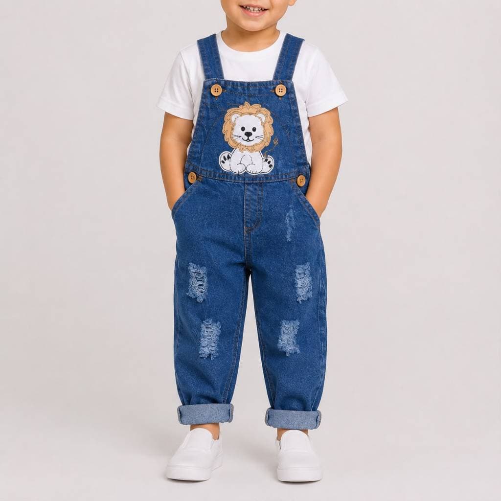Macacão Jardineira masculina Calça Jeans De Menino infantil bebê