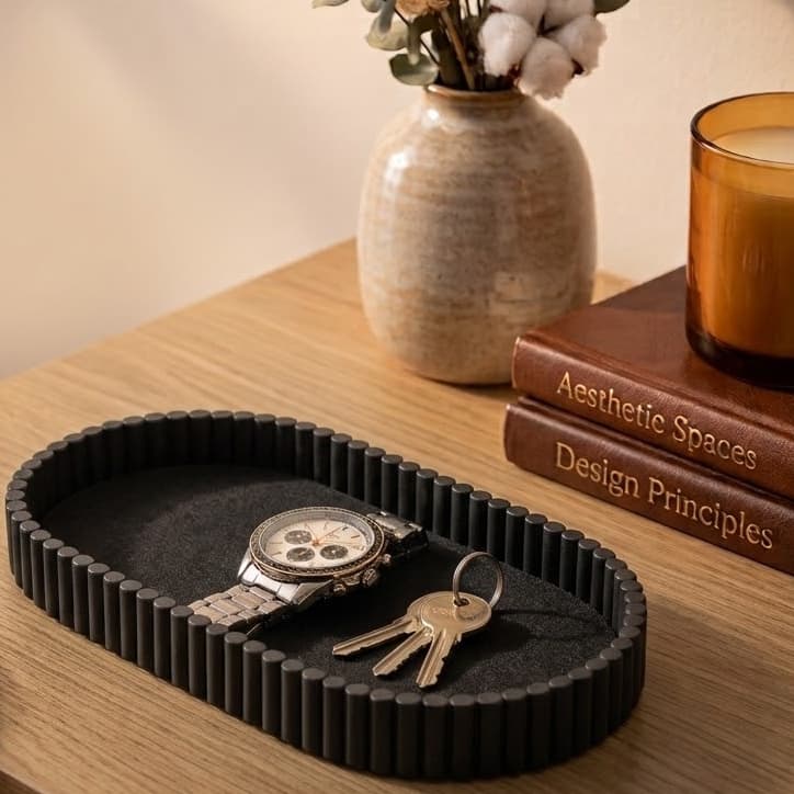 Bandeja Organizadora Minimalista Decorativa Porta Objetos Moderna 3D Premium