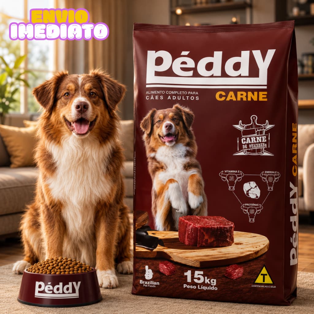 Ração p/Cachorro Raças Medias e Grandes Adultos Peddy Original 15KG- Envio Imediato