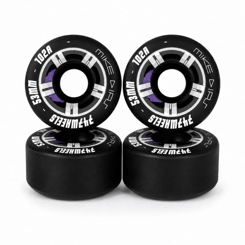 Roda de Skate Cônica 53mm 102a Preta 747 Wheels Mike Dias Speed