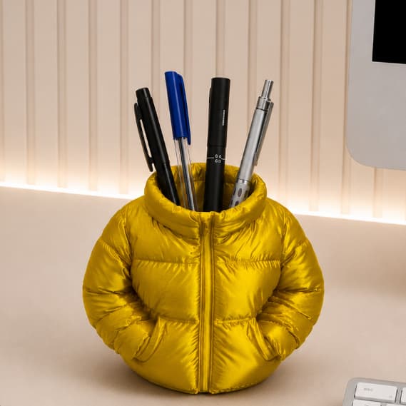 Porta Caneta Formato Moletom Puffer Porta Treco Pincel Porta Lápis Impressora 3D