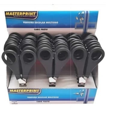 Caixa 24 Unidades Tesouras Escolar Multiuso MasterPrint PROMOÇÃO!!!!